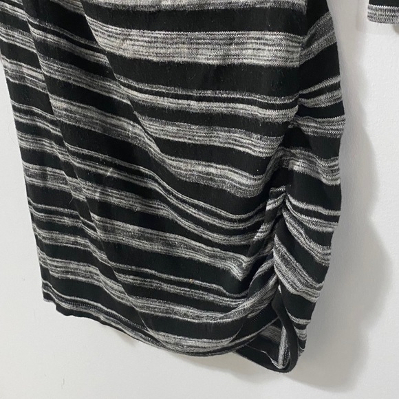 Max Studio Black & White Striped Long Shirt - Picture 3 of 7